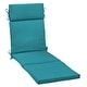 preview thumbnail 23 of 86, Arden Selections Leala Texture Outdoor Chaise Lounge Cushion 72 in L x 21 in W x 2.5 in H - Lake Blue Leala
