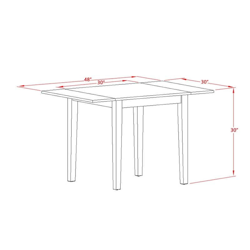 HomeStock 3-Piece Mahogany Finish Solid Wood Top Dining Table Set