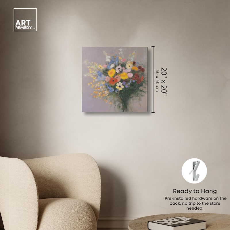 Meadow Flowers Canvas by Art Remedy, Gallery Wrapped