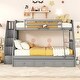 preview thumbnail 5 of 37, Twin-over-Full Bunk Bed with Drawers，Ladder and Storage Staircase