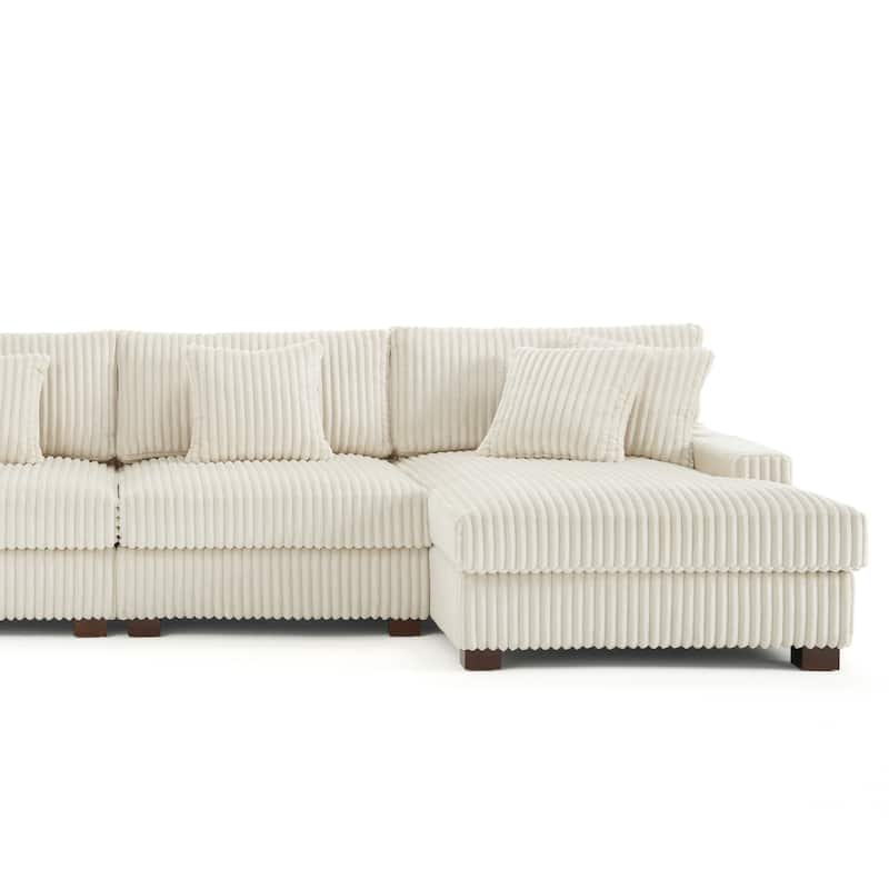 Anne 150" W Oversized Upholstered Modular Sectional Sofa