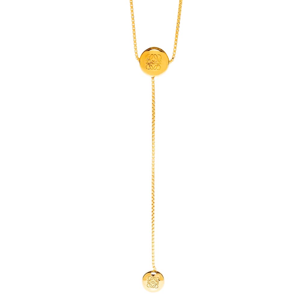 Loewe Anagram Pebble Necklace - Gold-tone