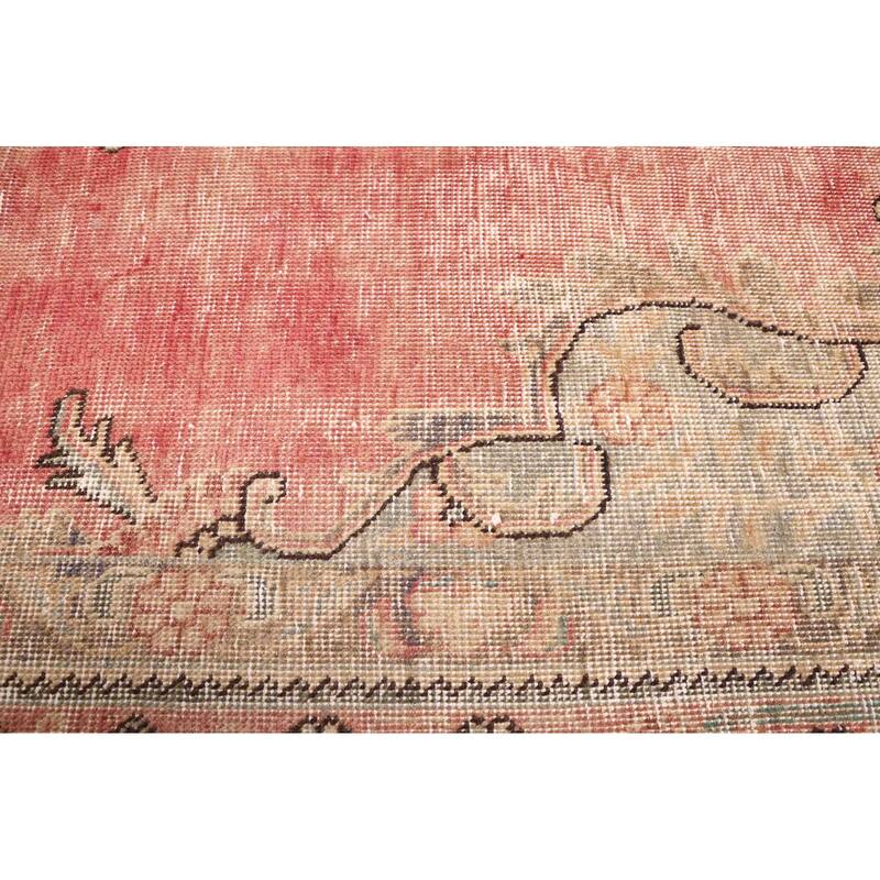 ECARPETGALLERY Hand-knotted Antalya Vintage Light Red Wool Rug - 8'11 x 12'7
