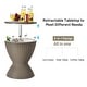 preview thumbnail 20 of 21, Gymax 8-Gal Patio Ice Cooler Bucket Cool Bar Side Table w/ Retractable - 19'' x 22.5''