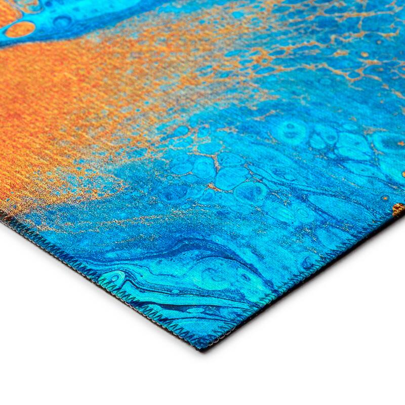 Indoor/ Outdoor Addison Karina Abstract Washable Area Rug