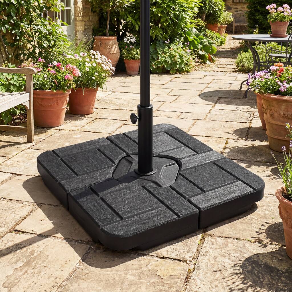 Gymax 4-Piece 188 LBS Heavy Duty Cantilever Offset Patio Umbrella Base