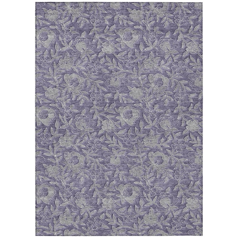 HomeRoots Floral Transitional Rectangle Outdoor Rug