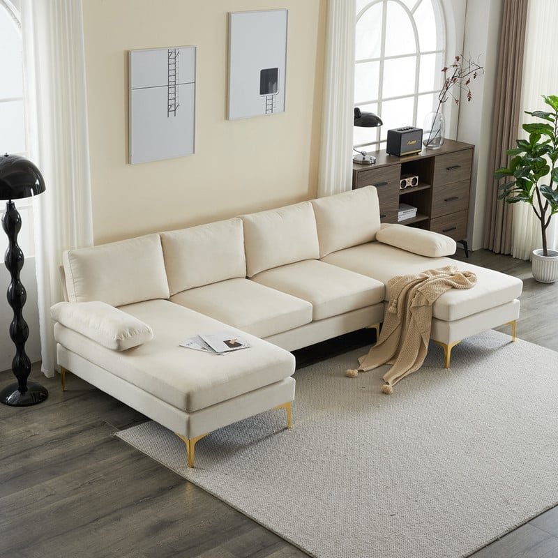 U-Shaped 4-Seat Indoor Sectional Sofa
