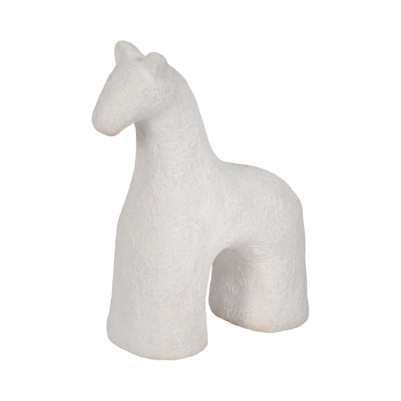 Sagebrook Home Neutral Textured Horse Decorative Object