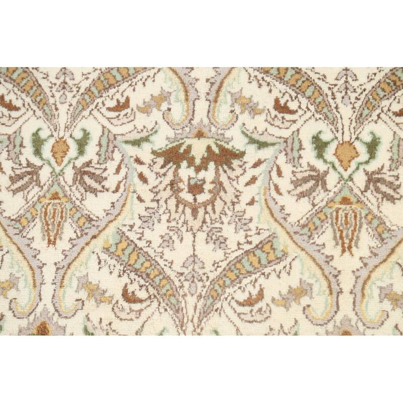 Wool/ Silk Vegetable Dye Tabriz Oriental Area Rug Hand-knotted Carpet - 4'0" x 6'4"