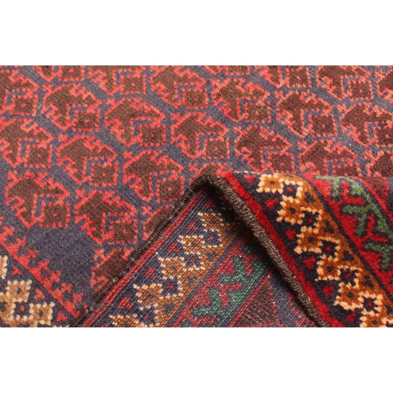 ECARPETGALLERY Hand-knotted Teimani Dark Navy Wool Rug - 2'8 x 4'8