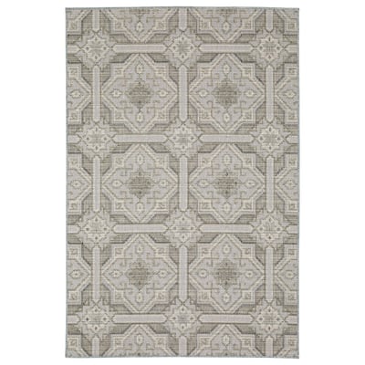 Vista Home Calla Moroccan Trellis Grey/ Blue Indoor/Outdoor Area Rug