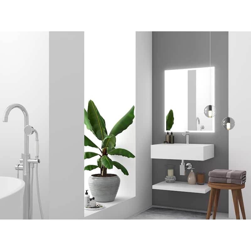 Pyramid Solid Surface Wall-Mounted Bathroom Sink