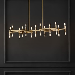 SAFAVIEH Couture Collection Harald 56" Metal Chandelier - 50" W x 16" D x 56" H
