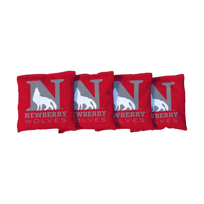 Newberry Wolves Cornhole Bags Red - All-Weather Resin Filled