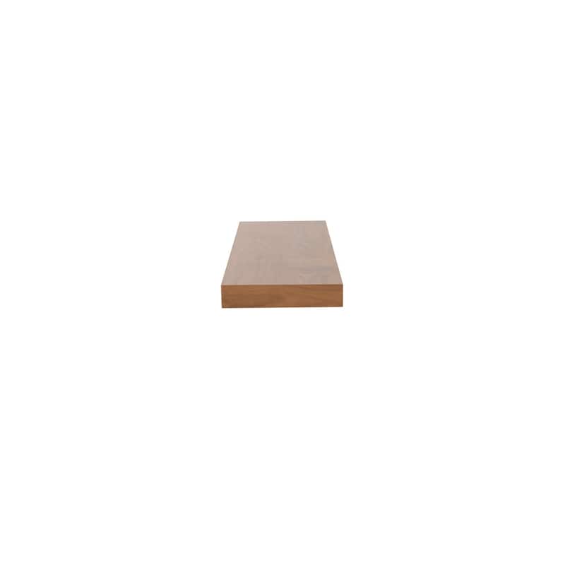 HomeRoots 43" Brown Wooden Wall Mounted Floating Shelf