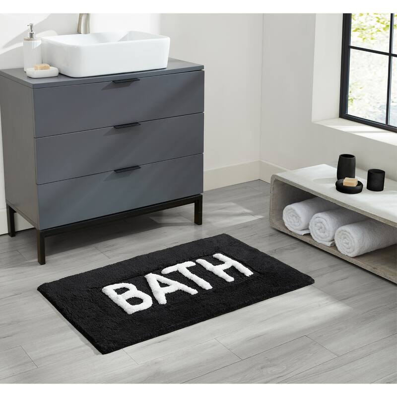 Jean Pierre Novelty Cotton "BATH" 21 x 34 in. Rug