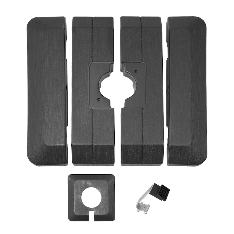 12 x 9 FT Outdoor Patio Aluminum Cantilever Umbrella with Solar Lights Double Canopy with Base