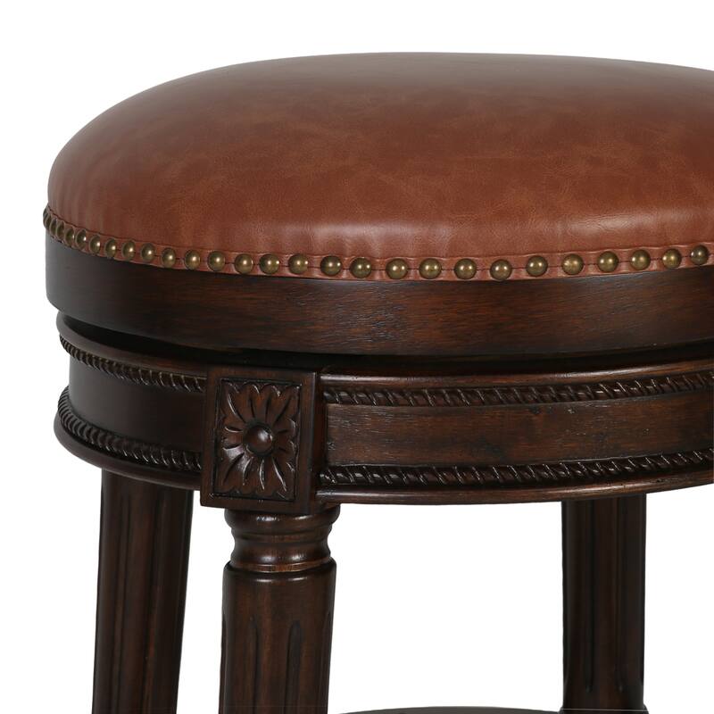 New Ridge Home Goods Chapman Backless Swivel 31"H Bar-Height Stool