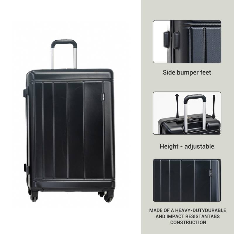 9-Piece Set ABS+PC Hardshell Carry on Luggage Set with bags