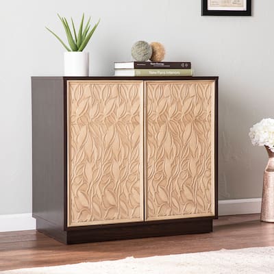 SEI Furniture Elinda Transitional Brown Wood Cabinet