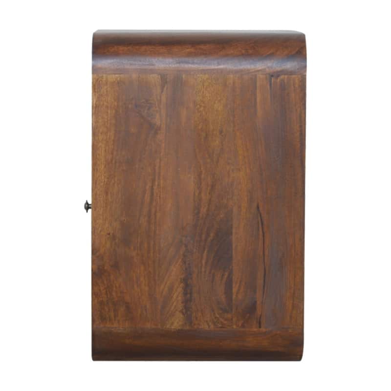 Artisan Furniture Solid Wood Chestnut Curved Edge Nightstand