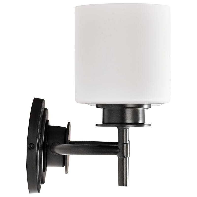 Warren 2 Light Vanity Gun Metal with Satin White Glass - Gun Metal