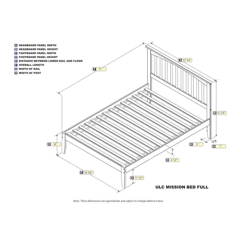 Platform Bed - Stylish Design Slats & Elegant Headboard - Modern Bedroom Furniture