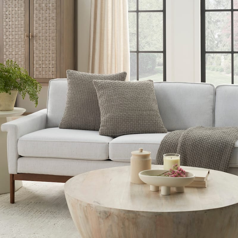Mina Victory Lifestyle Woven Chenille 18" x 18" Set of 2 Indoor Throw Pillow
