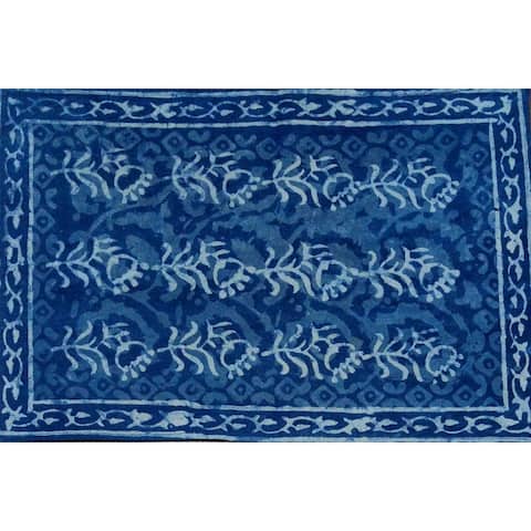 Regal Block Print Cotton Dabu Floral Tablecloth Collection