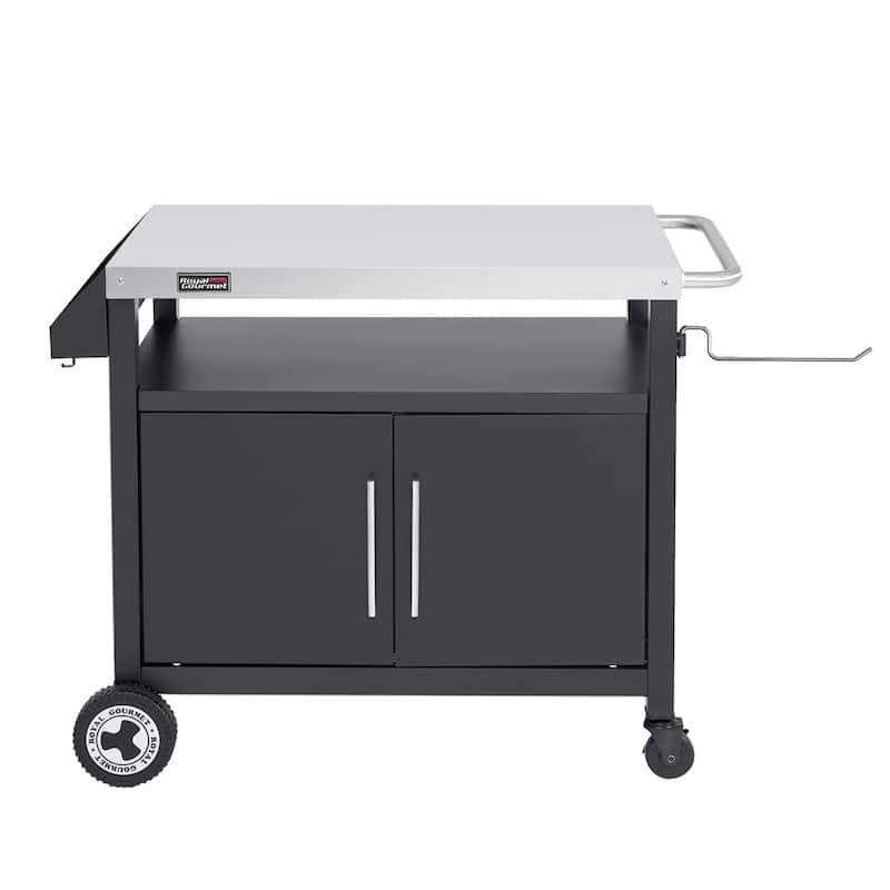 Royal Gourmet Movable Kitchen Cart Grill Prep Table with Storage - Kitchen Cart