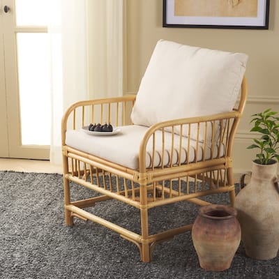 SAFAVIEH Reiley Tropical Accent Chair with Cushion (Fully Assembled) - 24Wx31Dx32H