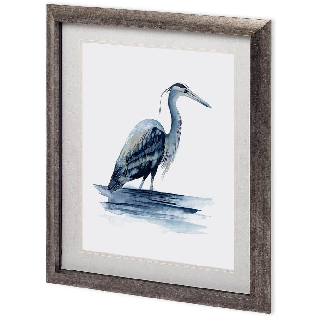 Azure Heron II Framed Art Print