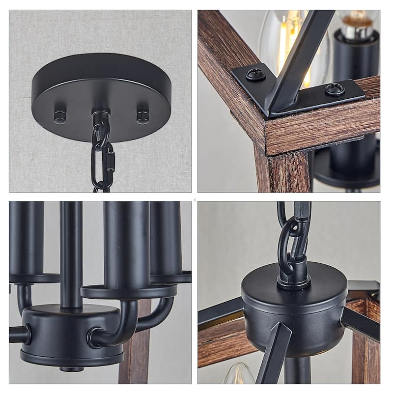 4 LT wood brush iron light, adjustble length
