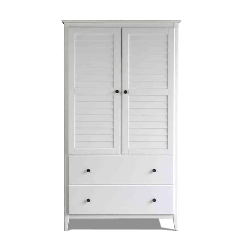 Grain Wood Furniture Greenport 2-door Armoire - Brushed White