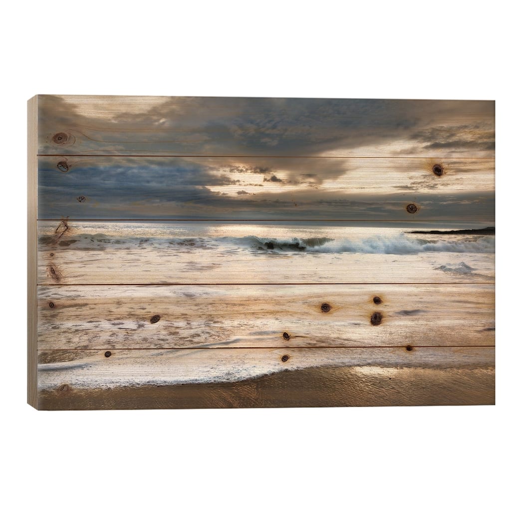 Perfect Break Print On Wood by Janel Pahl - Multi-Color