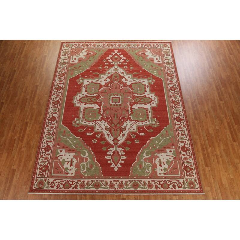 Traditional Heriz Serapi Turkish Oriental Area Rug Wool Hand-knotted - 9'9" x 13'0"