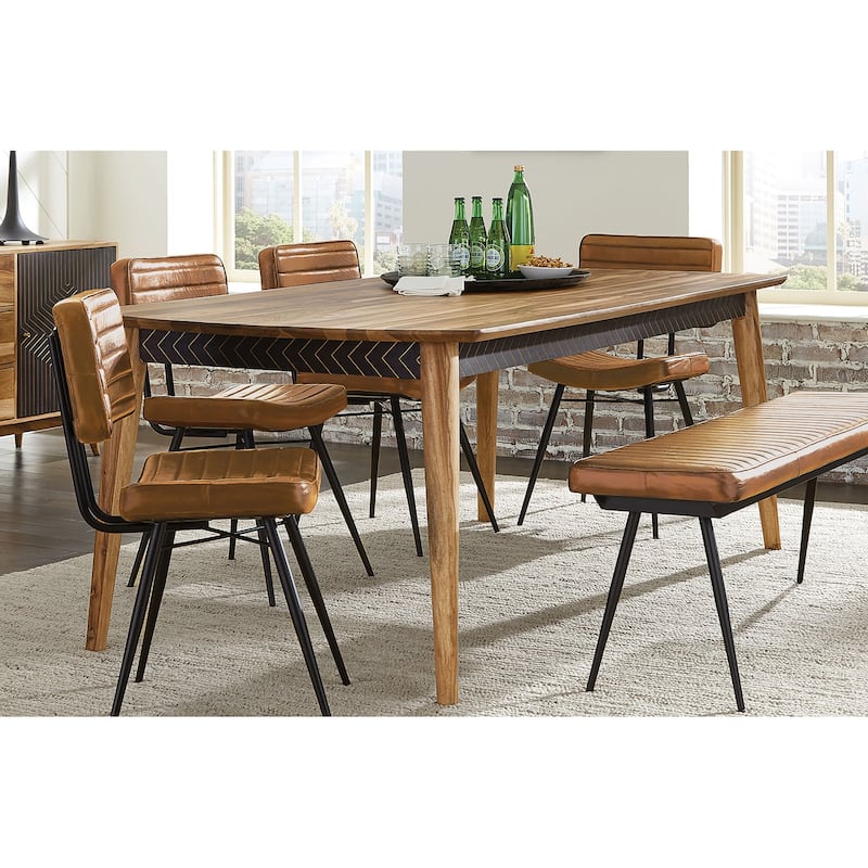 Partridge Rectangular 80-inch Dining Table Natural Sheesham
