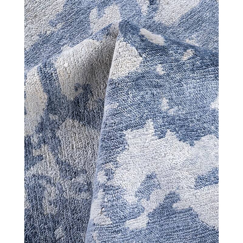 Modern One-of-a-Kind Hand-Knotted Area Rug - Ivory, 9' 2" x 12' 2" - 9' 2" x 12' 2"