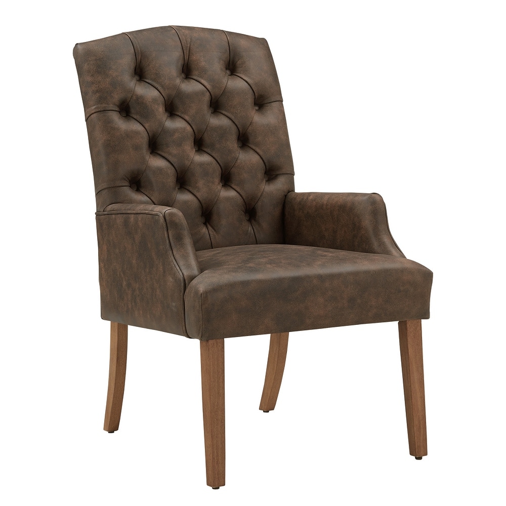 Benchwright Premium Tufted Dining Arm Chair by iNSPIRE Q Artisan