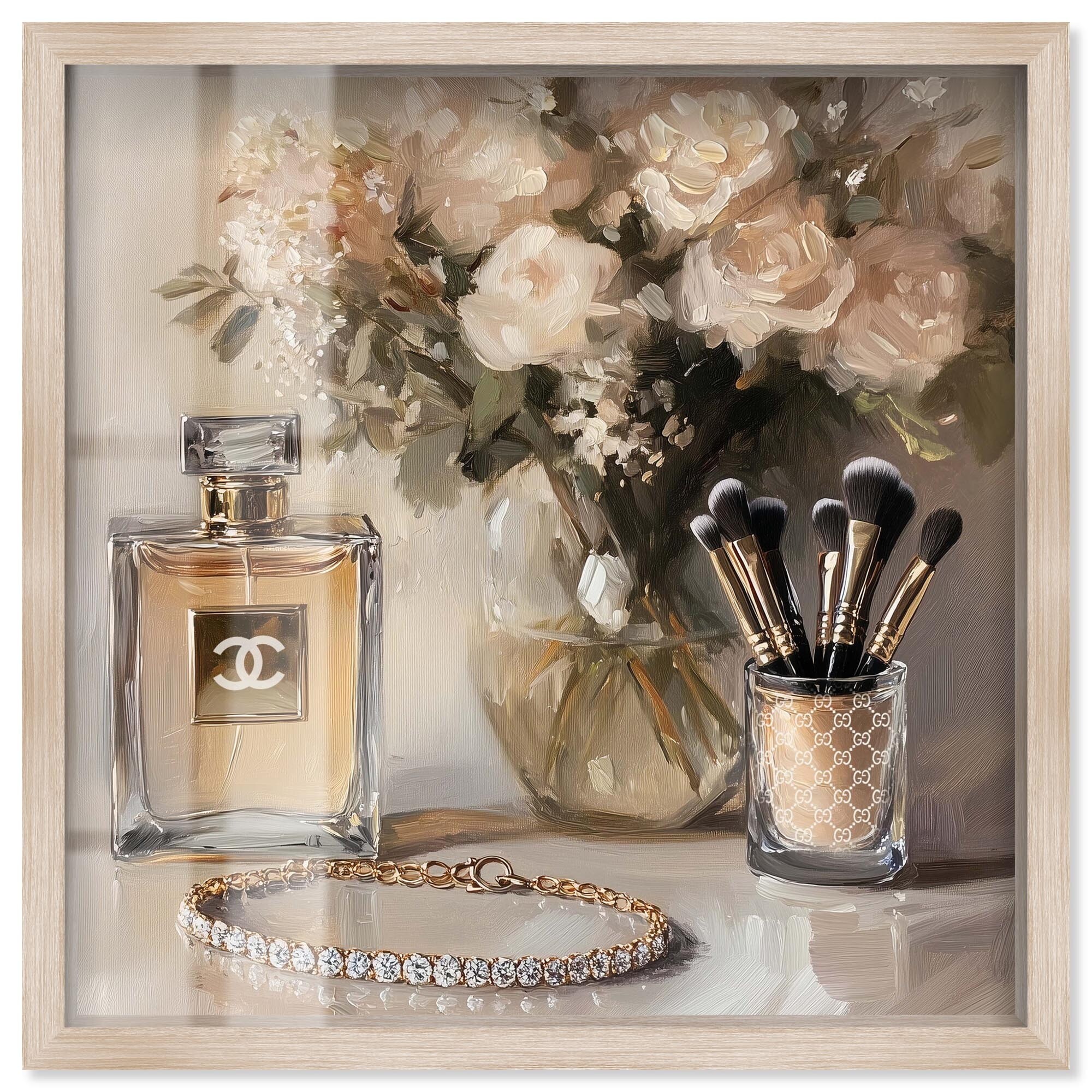 Gentle Elegant Pieces Fashion Art Shadowbox Print by Art Remedy