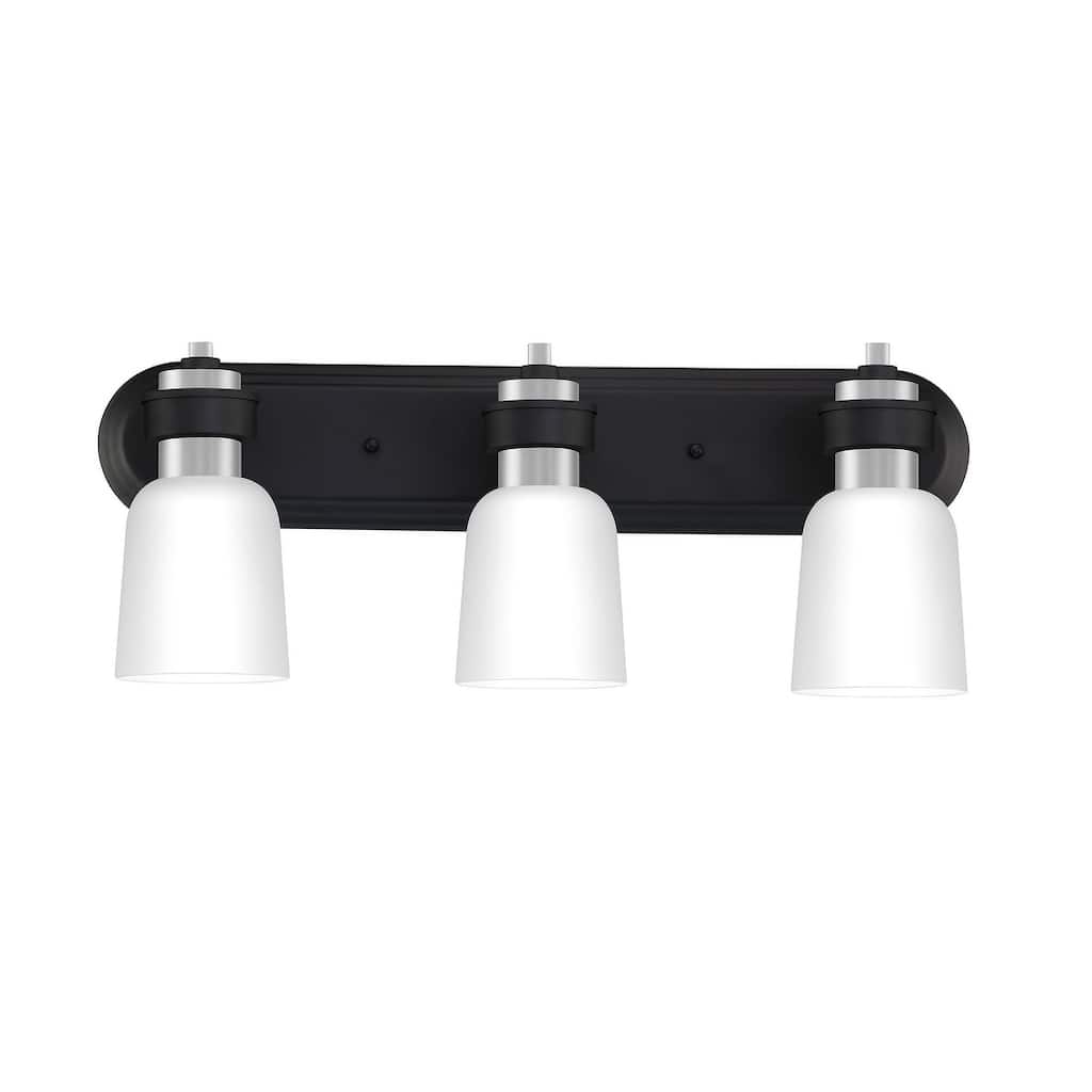 Conrad 3-Light Bathroom Vanity Light in Brushed Nickel