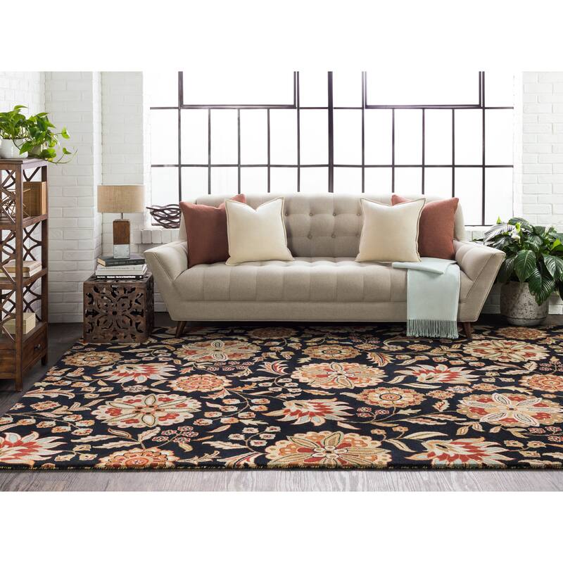 Lily Hand-tufted Transitional Floral Pattern Wool Area Rug