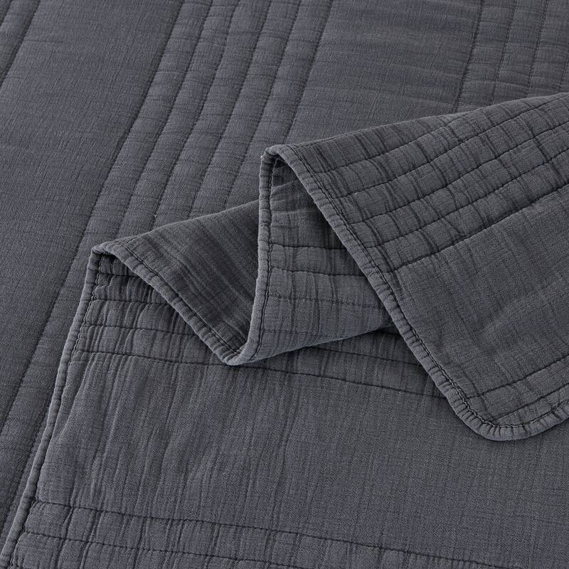 Stonewash Classic Cotton Quilt & Coverlet Set