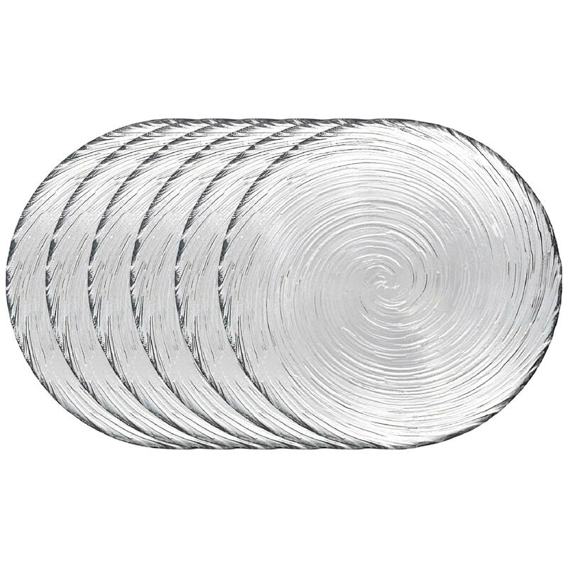 Versatile Glass Salad Plates with Vortex Pattern Perfect for Everyday Meals and Special Events