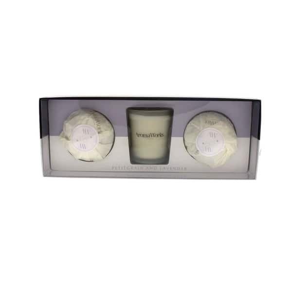 AromaWorks Light Range Petitgrain & Lavender Gift Set.