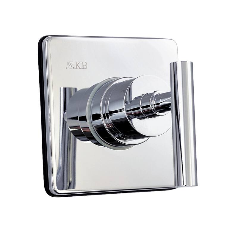 Kingston Brass Manhattan Single-Handle Three-Way Diverter Valve with Square Trim Kit - Polished Chrome