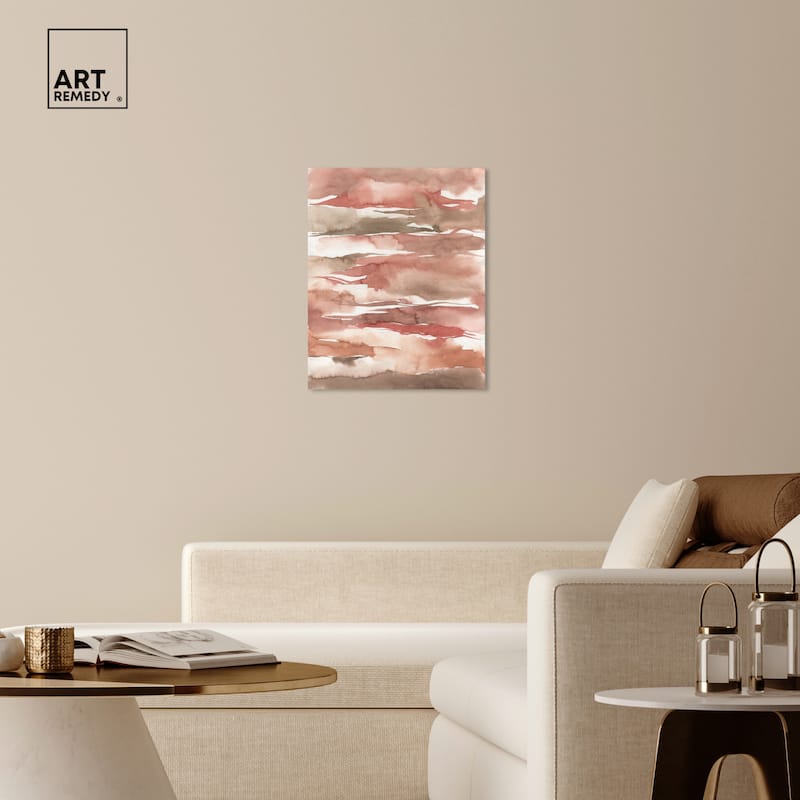 Art Remedy Tone Tinted Powders Gallery Wrapped Boho Abstract 1 Piece Canvas Wall Art