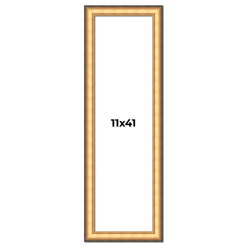 11x41 Frame Gold Plein Aire Solid Wood Picture Frame Width 2 Inches |