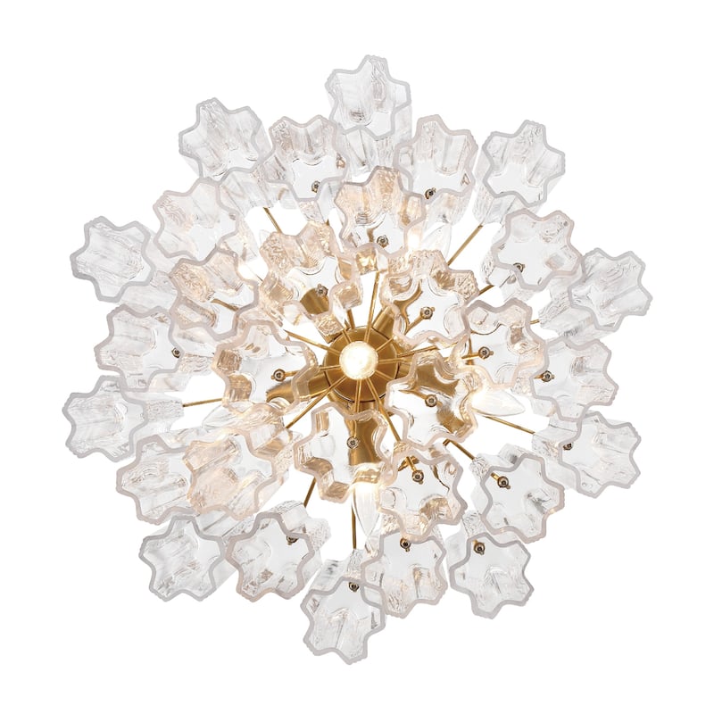 Addis 6 Light Aged Brass Chandelier - 19.75"W x 14"H x 19.75"D